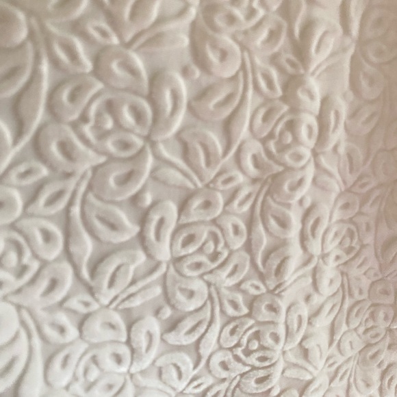 Velvet cream‎ kimono open cardigan with fringe - Picture 2 of 4